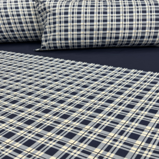 Σετ Σεντόνια Βαμβακερά Διπλά 2520349241-1 με Λάστιχο (Π: 140cm x Μ: 200cm x Υ: 25cm) – Γεωμετρικό