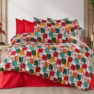 Σετ Κουβερλί Polycotton King Size (Π: 260cm x Μ: 240cm) – 2520876468 Γεωμετρικό