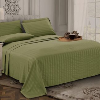 Σετ Σεντόνια Βαμβακοσατέν Διπλά (Π: 200cm x Μ: 240cm) – 2520349653 Μονόχρωμα Λαδί