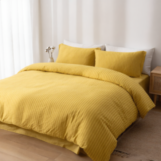 Σετ Πάπλωμα Βαμβακοσατέν Μονό (Π: 160cm x Μ: 240cm) - 2020859624 Μονόχρωμο Μουσταρδί