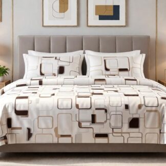 Σετ Παπλωματοθήκη Polycotton King Size (Π: 260cm x Μ: 240cm) - 2520126530 Γεωμετρικό